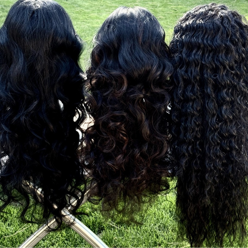 Women's Wig Lot- Long Dark Natural Wave & Curly Styles - Picture 9 of 14
